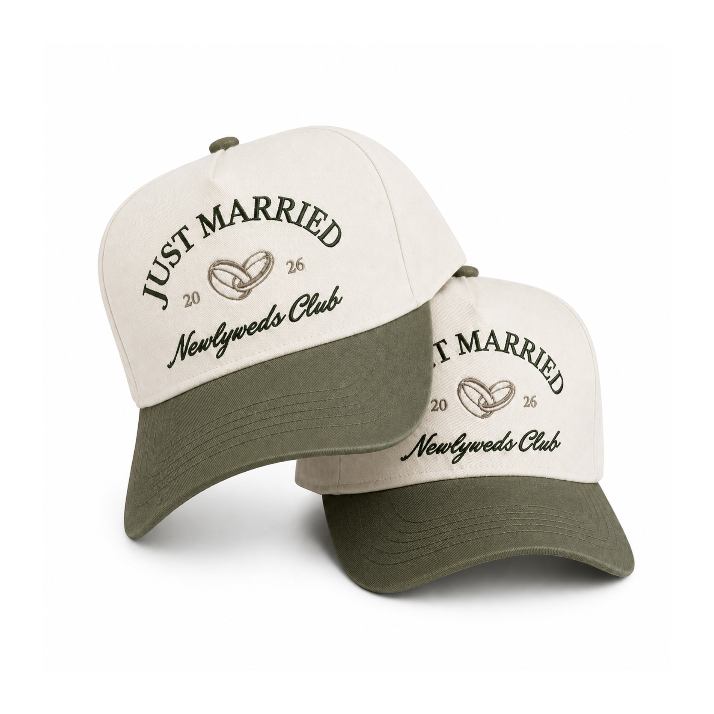 Just Married - Olive Trucker Hat
